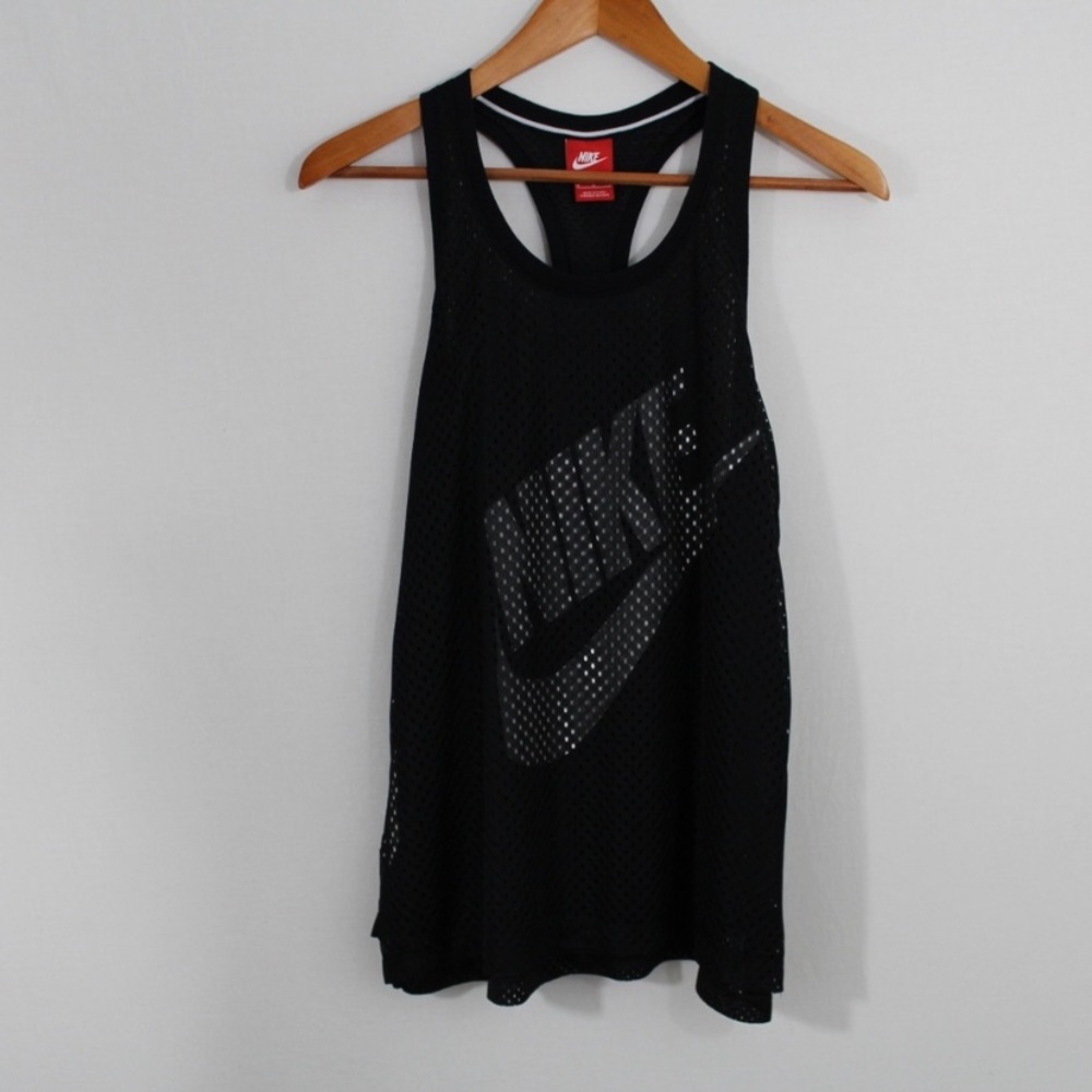 Nike (Just Do It) Mesh Black Tank Top